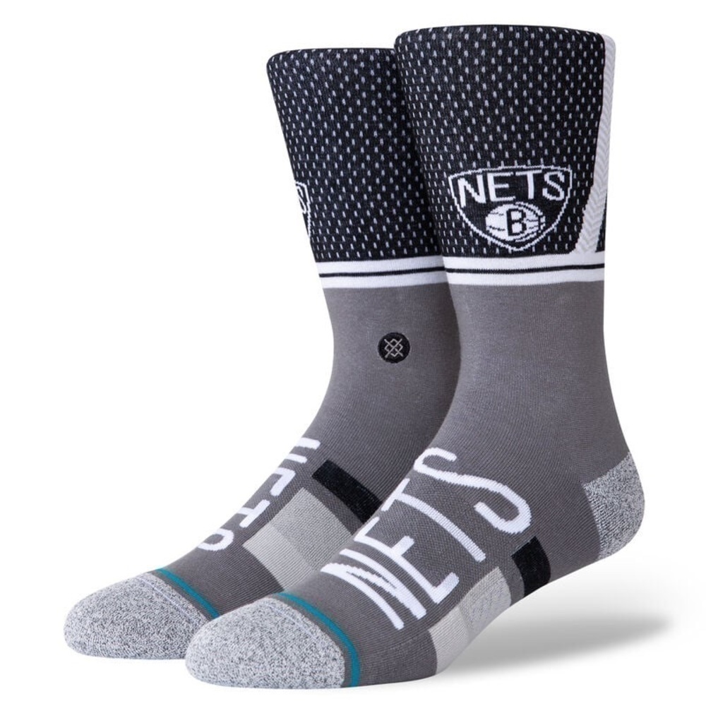 Stance x Brooklyn Nets Shortcut 2 Crew Socks Medium Mens Shoe Size 6-8.5 New